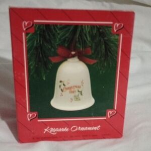 Hallmark Red and White Christmas Bell Ornament